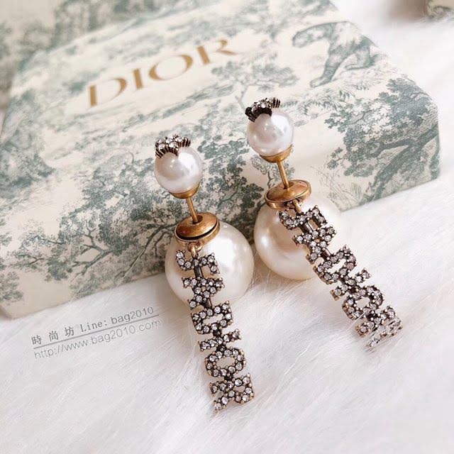 Dior飾品 迪奧經典熱銷款JADIOR系列 星星字母 大小球耳釘  zgd1090